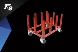 [MR12] 12 SPINDALES 2 1/4 " CORE MOBILE FLOOR RACK